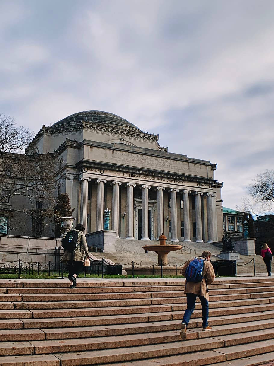 Columbia University Library Steps Background