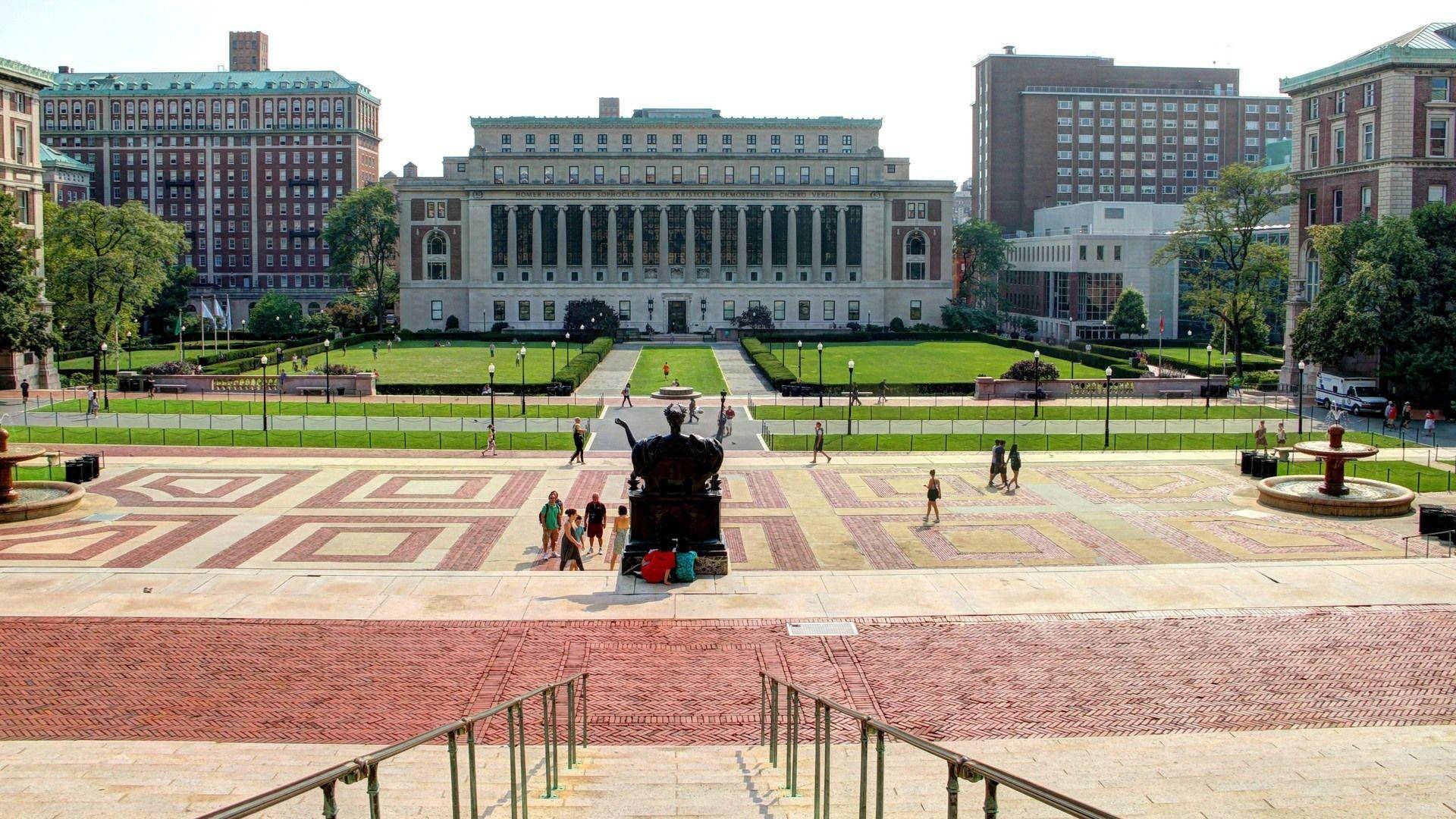 Columbia University Library Steps Background