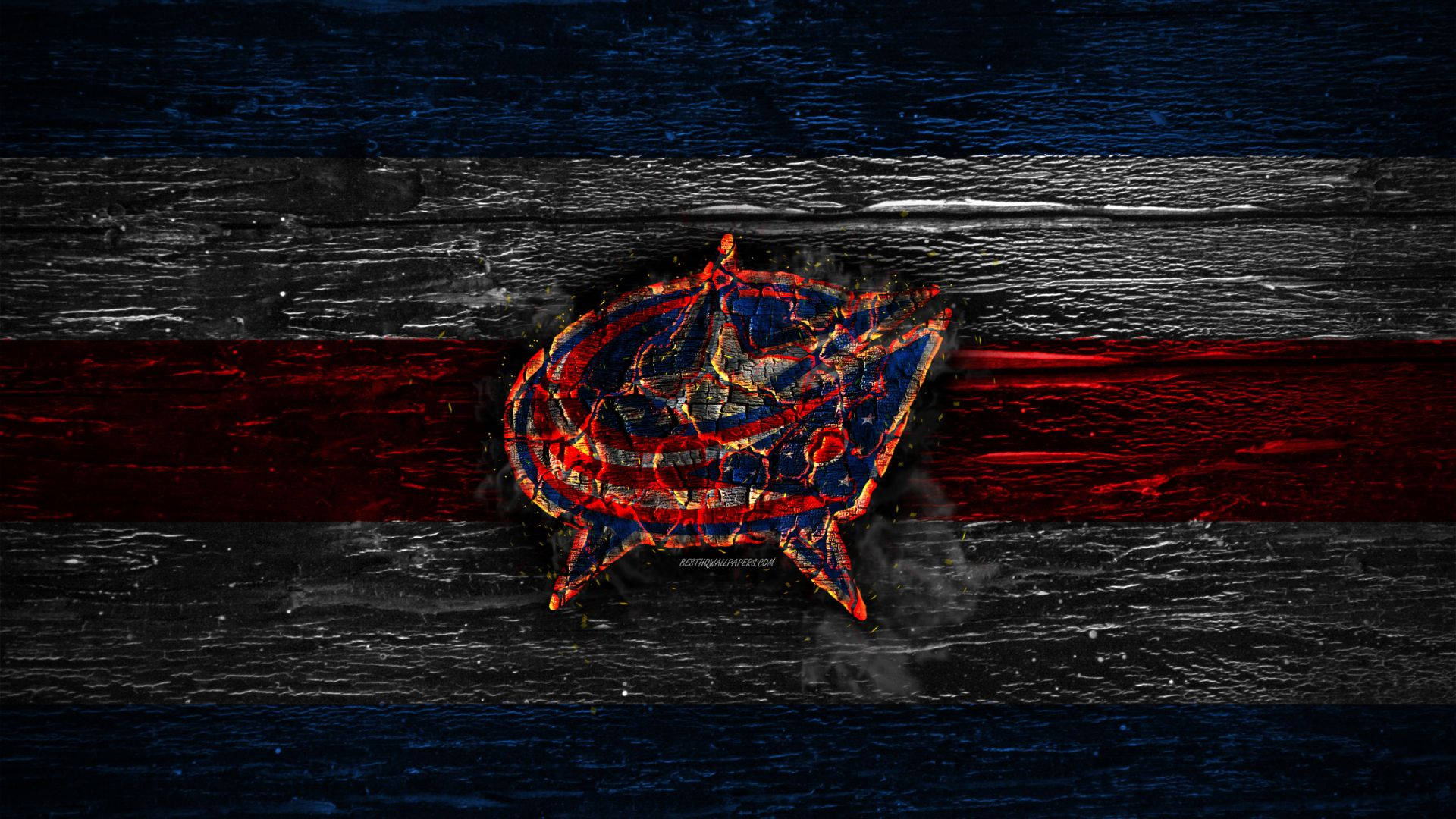 Columbus Blue Jackets Flaming Logo Background