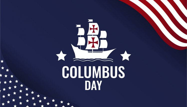 Columbus Day American Flag Background
