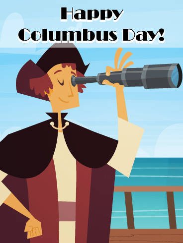 Columbus Day Christopher Columbus Telescope Background