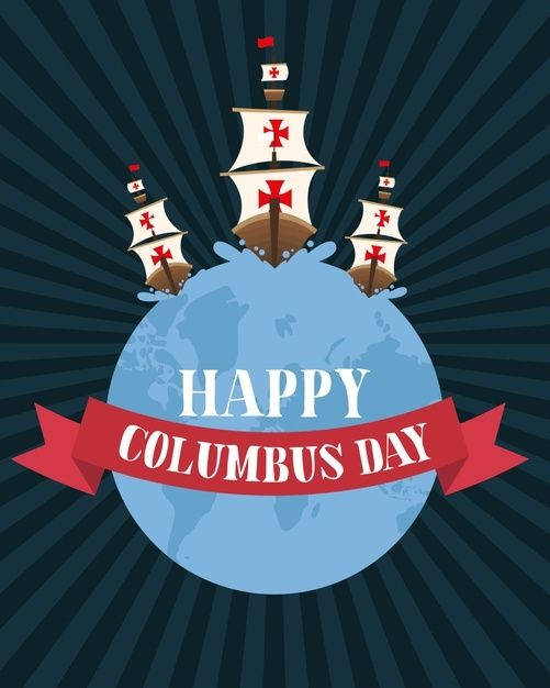 Columbus Day Earth Artwork Background