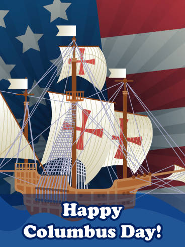 Columbus Day Sailboat Background