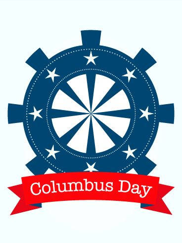 Columbus Day Ship's Wheel Background