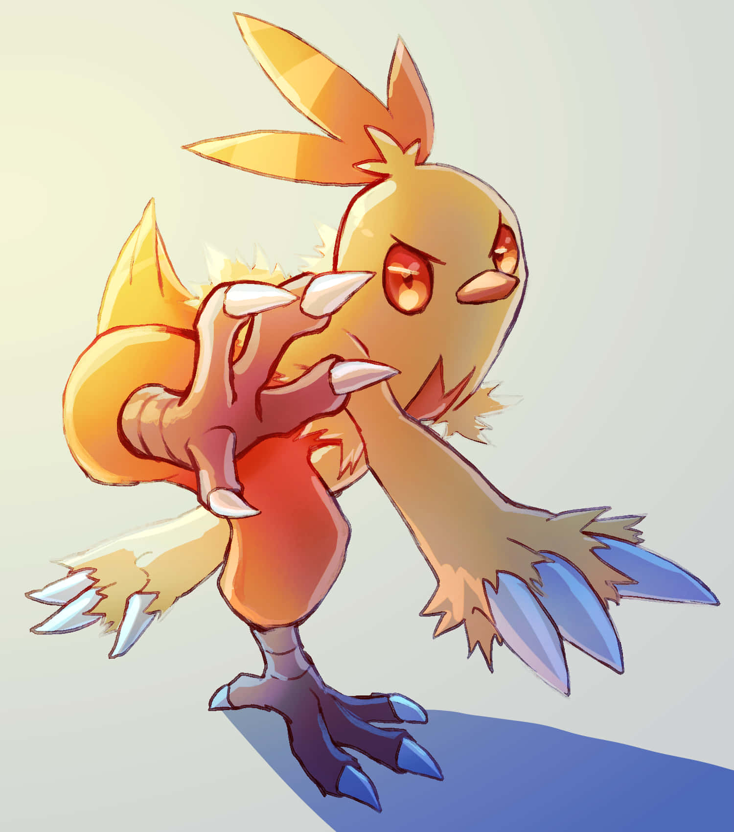 Combusken Engages In A Powerful Kick Background
