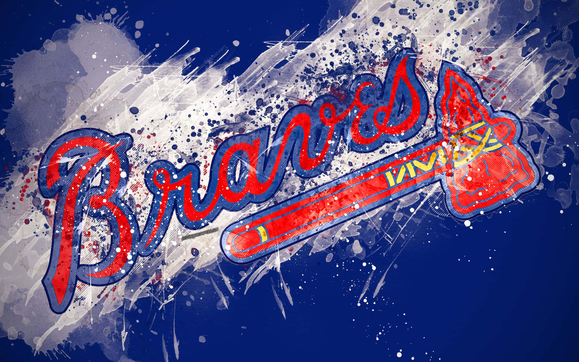 Come Out Swinging -- The Atlanta Braves Ready For A Great Game Background