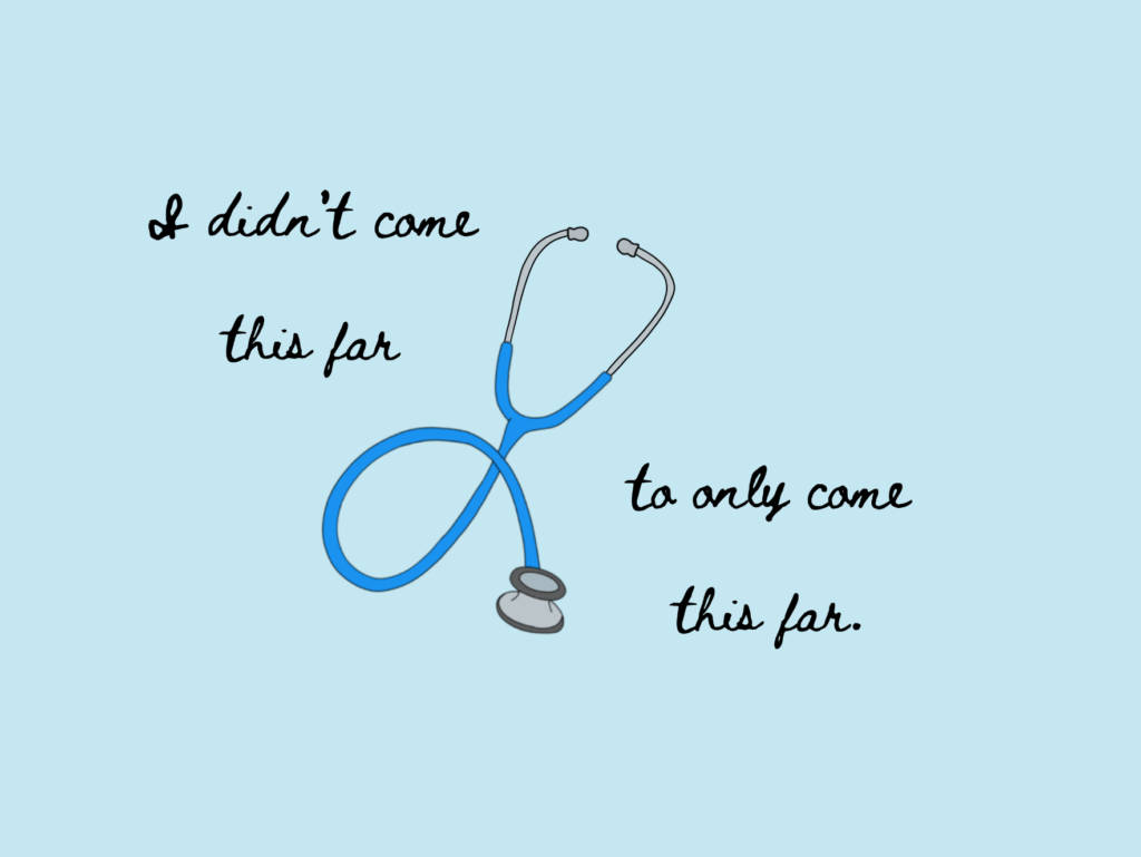 Come This Far Medical Motivation Poster Background