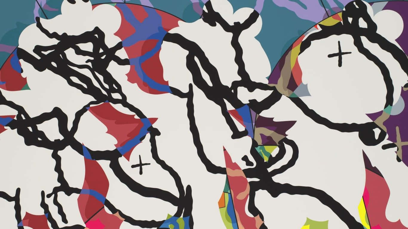Come To Life With Kaws Artwork Background