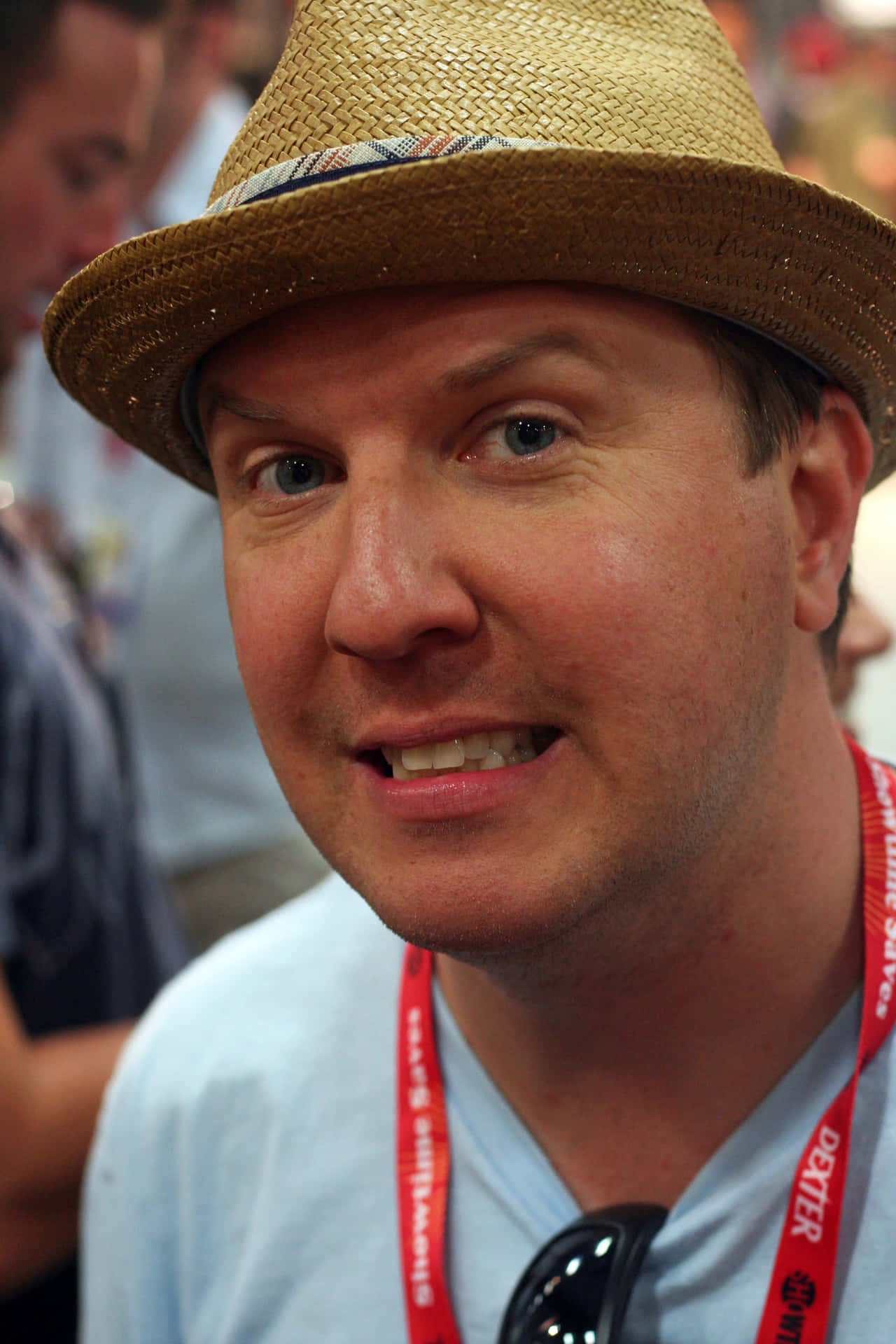 Comedian Nick Swardson Intense Portrait Background