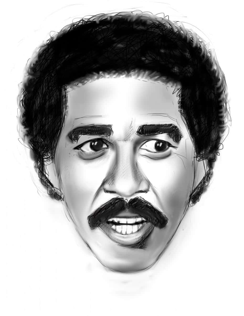 Comedian Richard Pryor Poses In The 1970s Background