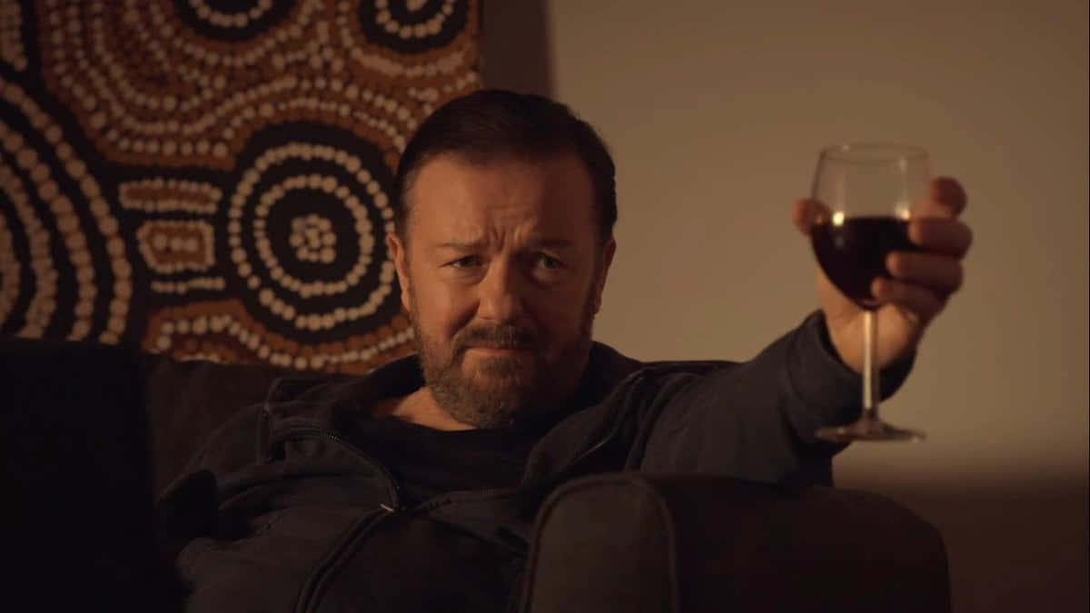 Comedian Ricky Gervais Wearing Glasses