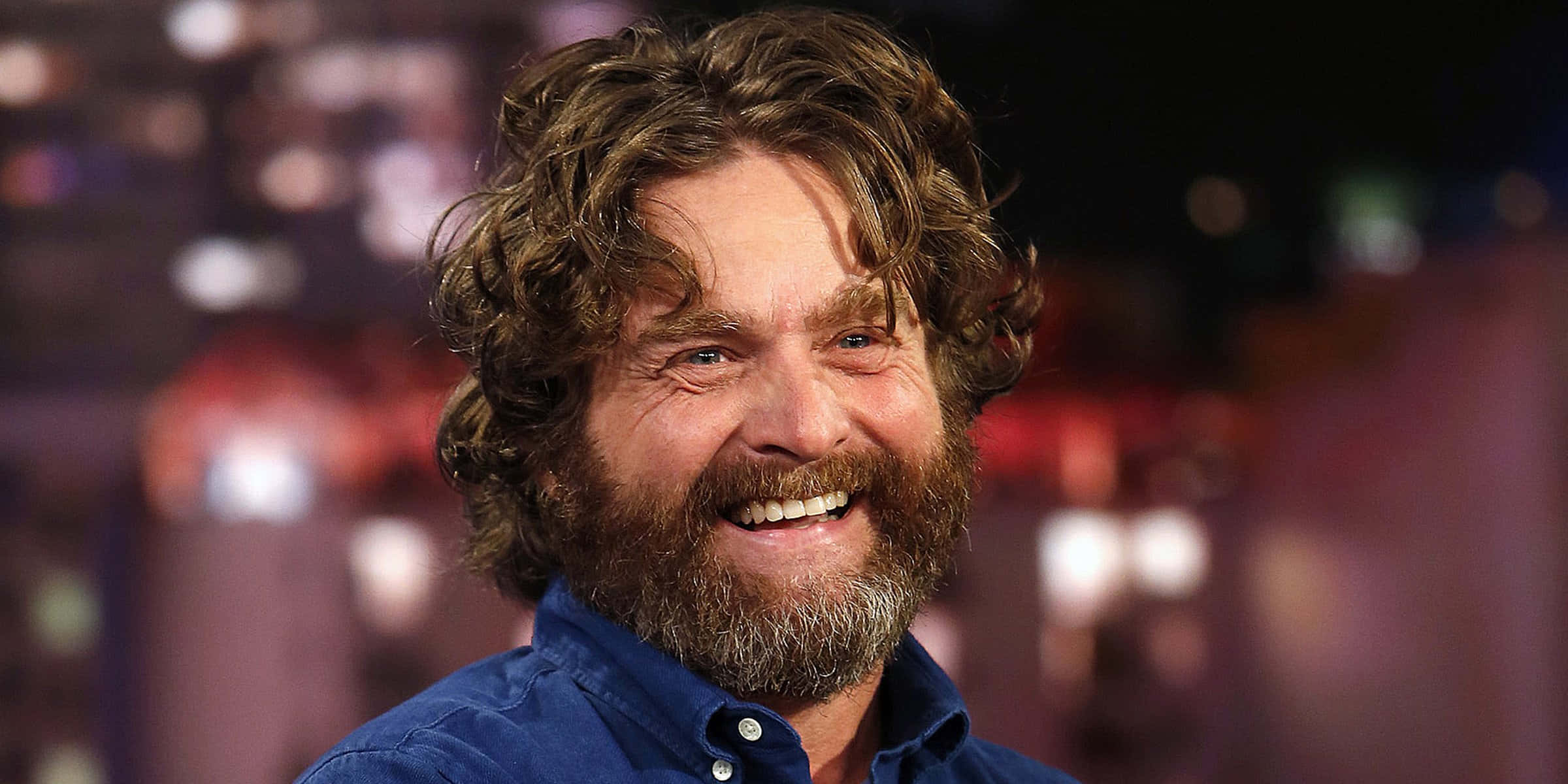 Comedian Zach Galifianakis Looking Off Into The Future