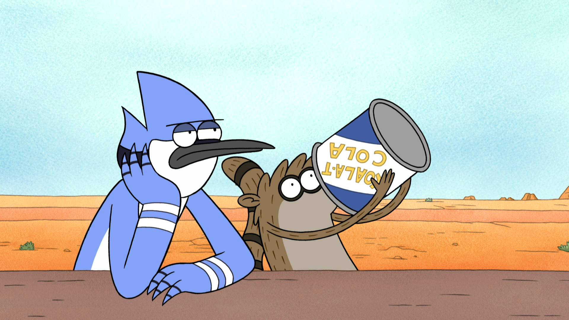 Comedy Cartoon Character Mordecai And Rigby Background