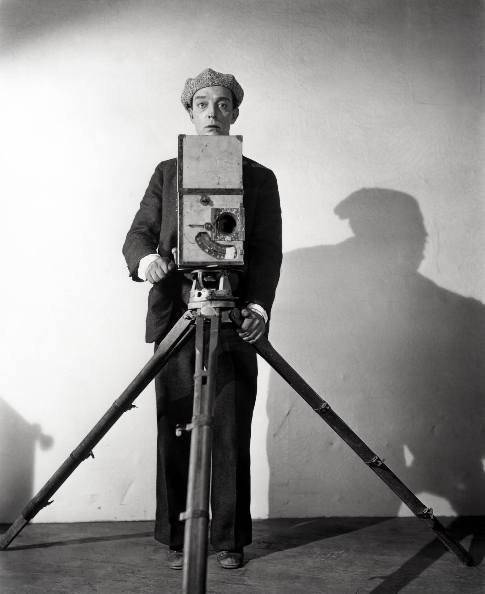 Comedy Genius At Work - Buster Keaton Shooting Scene Background