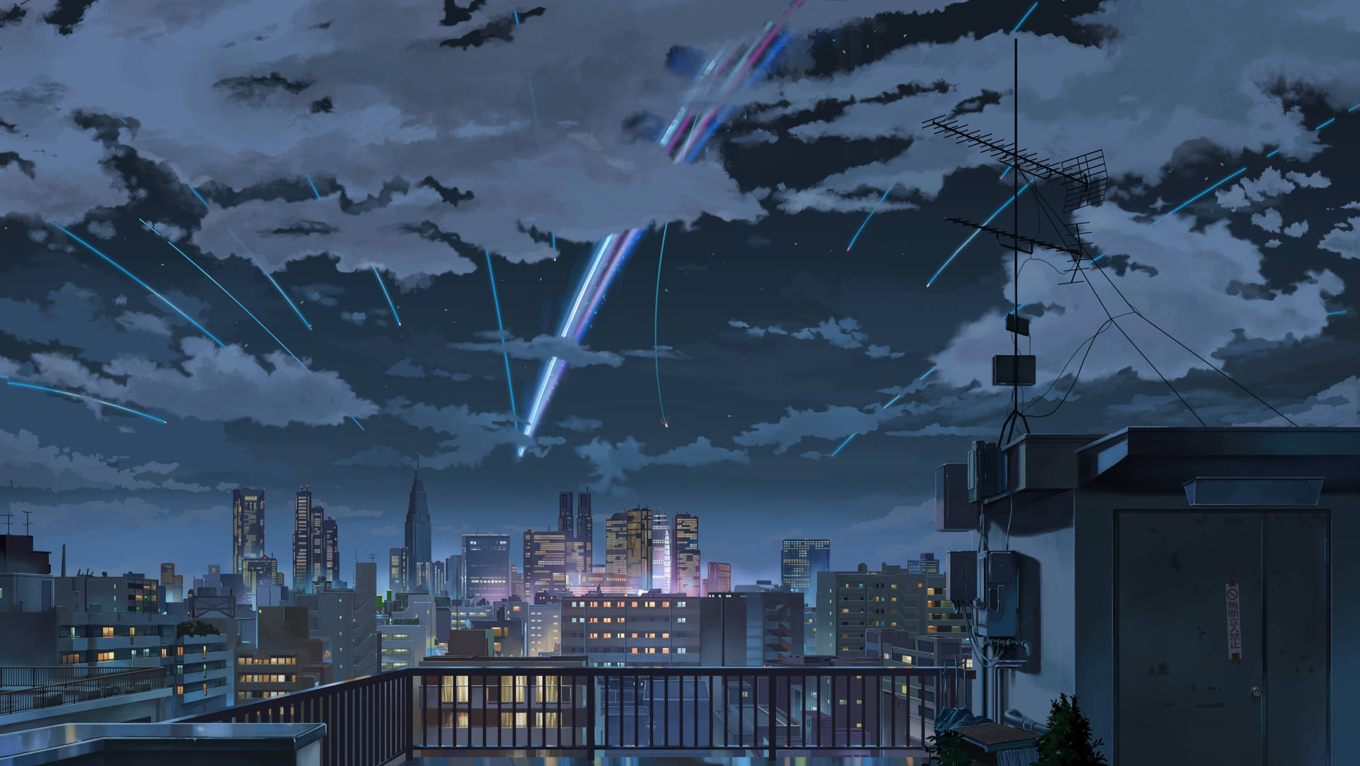 Comets Above Tokyo Your Name 4k