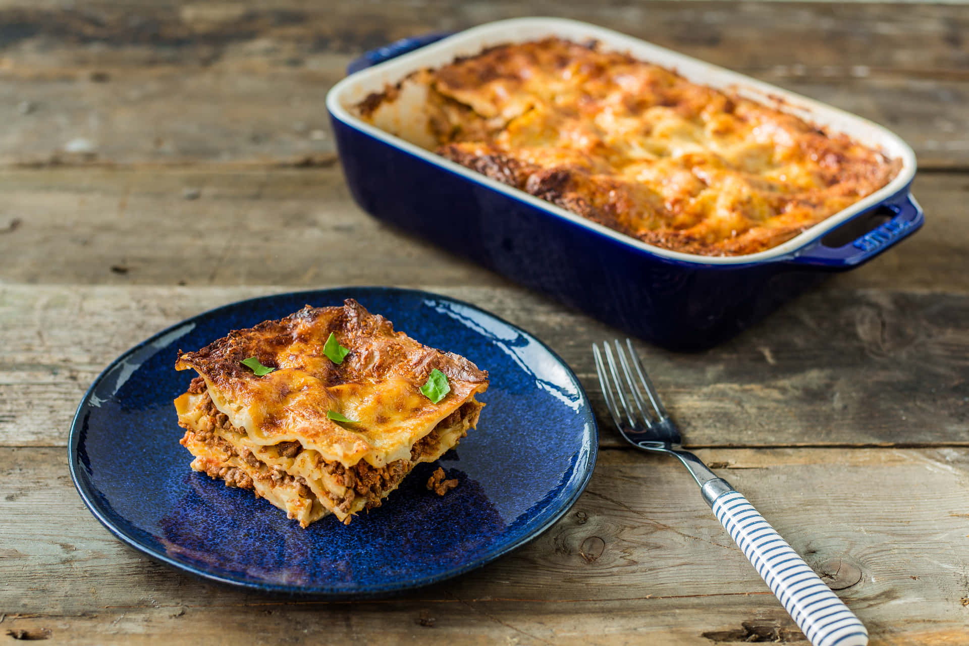 Comfort Food Lasagna Alla Bolognese Background