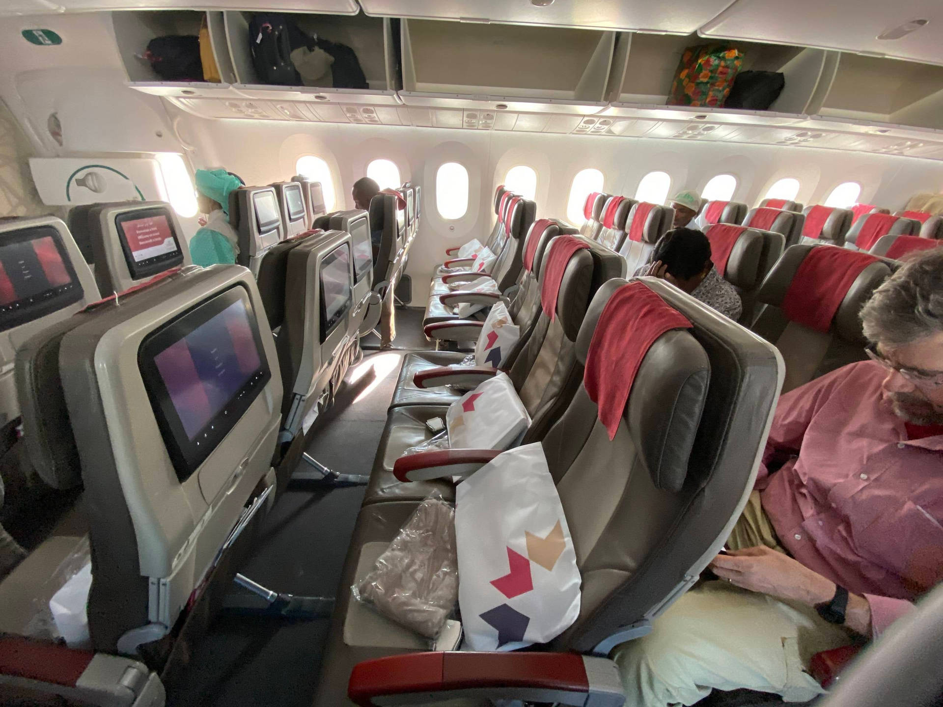 Comfortable Seating In A Royal Air Maroc Plane