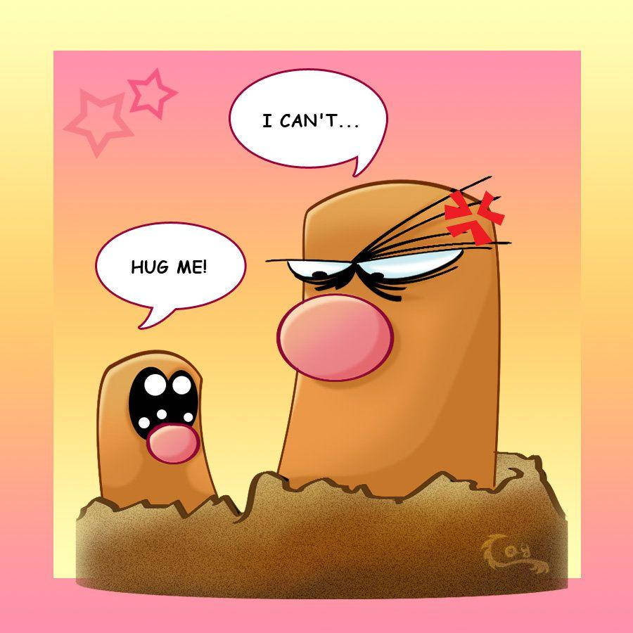 Comic Art Of Pokémon's Diglett Talking Background