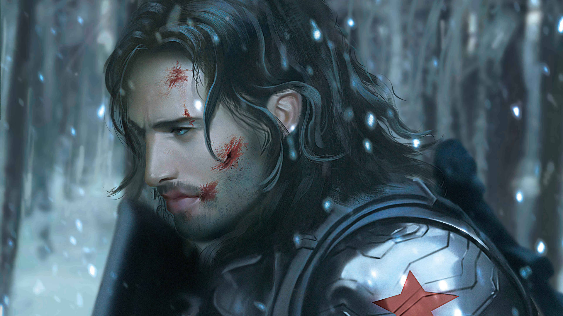 Comic Art Of Winter Soldier Background