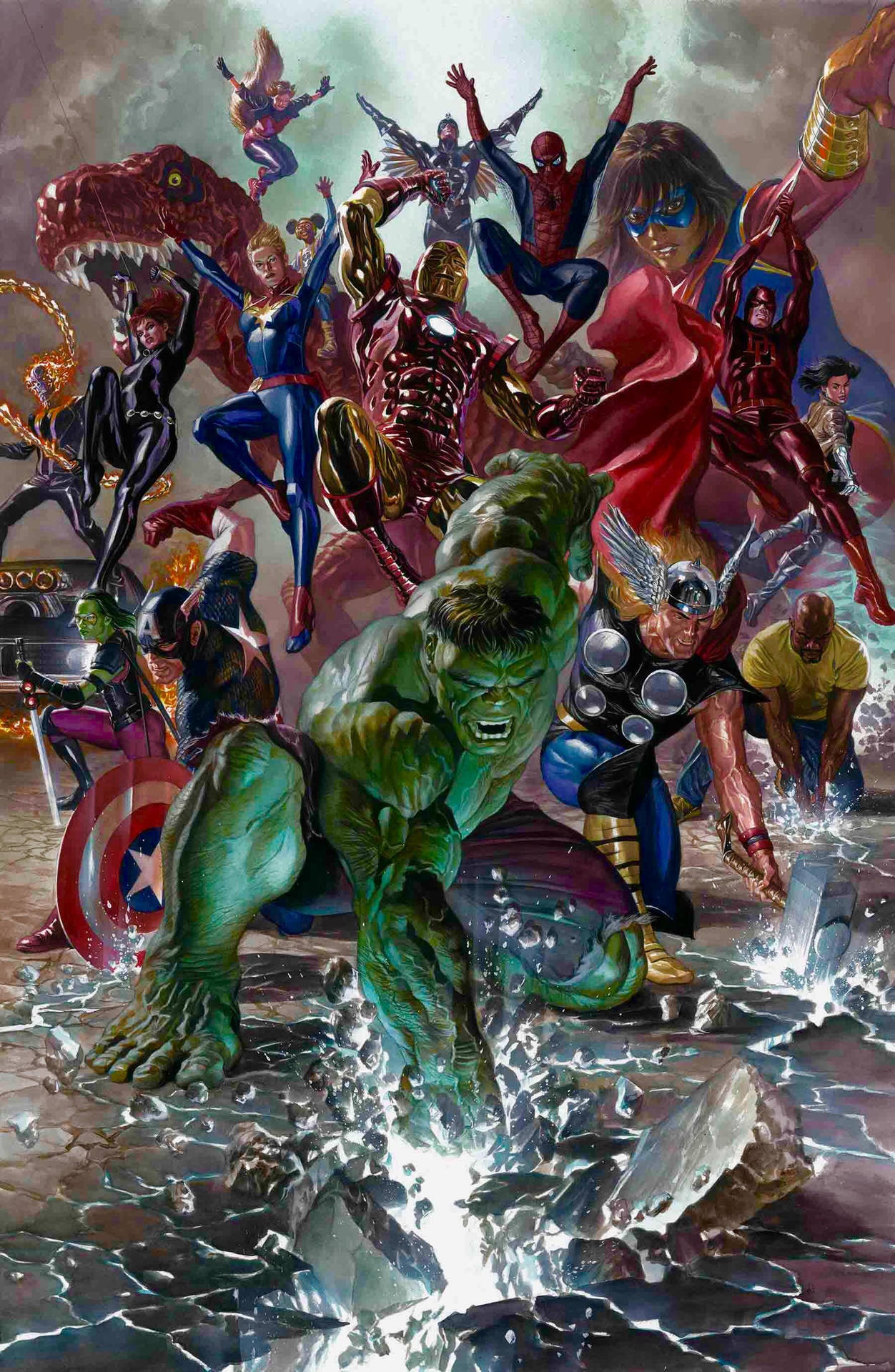 Comic Art Superheroes Marvel Phone Background