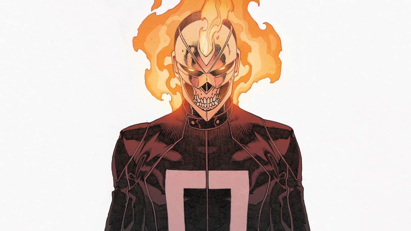 Comic Character Robbie Ghost Rider Fire Pfp Background