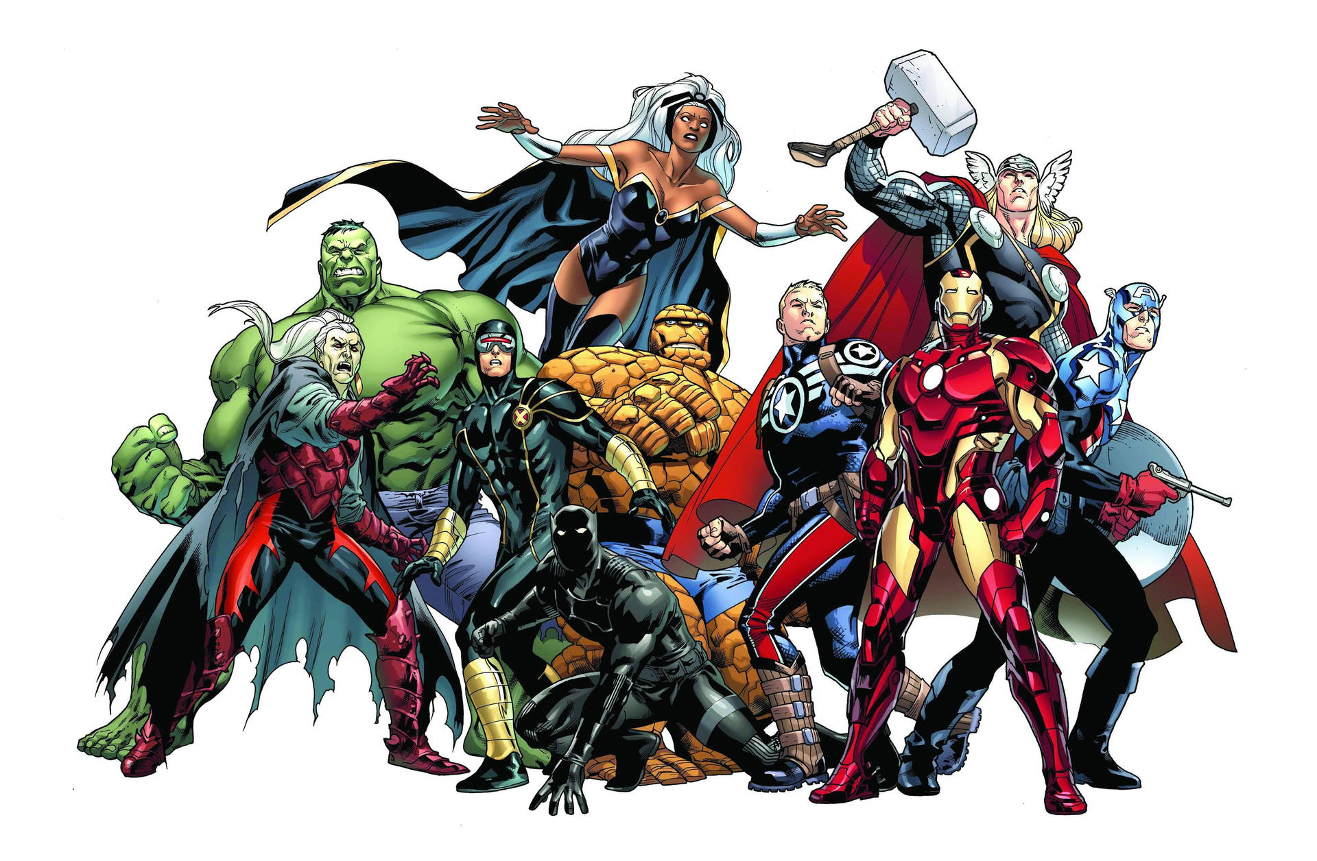 Comic Marvel Superheroes Art Background