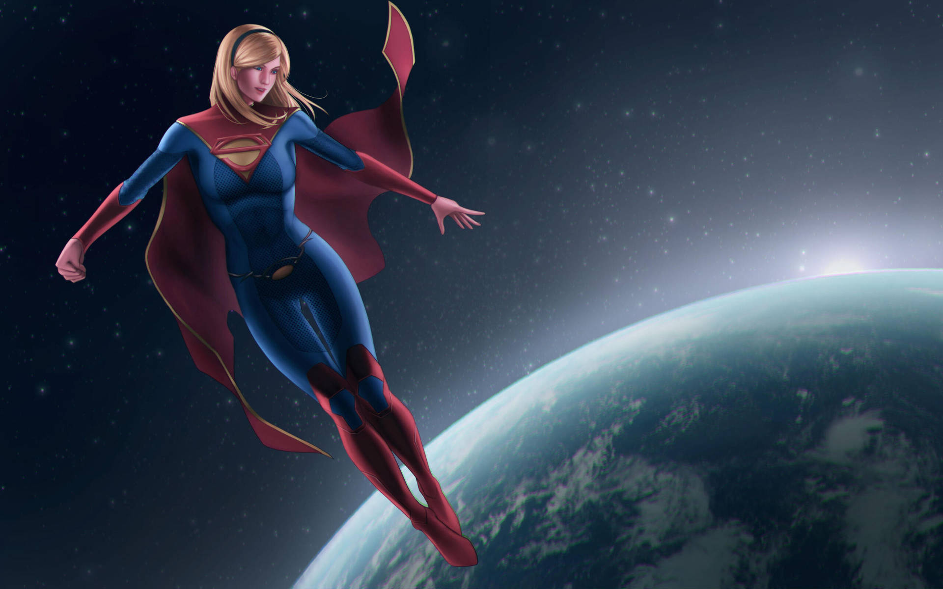 Comic Supergirl In Outer Space