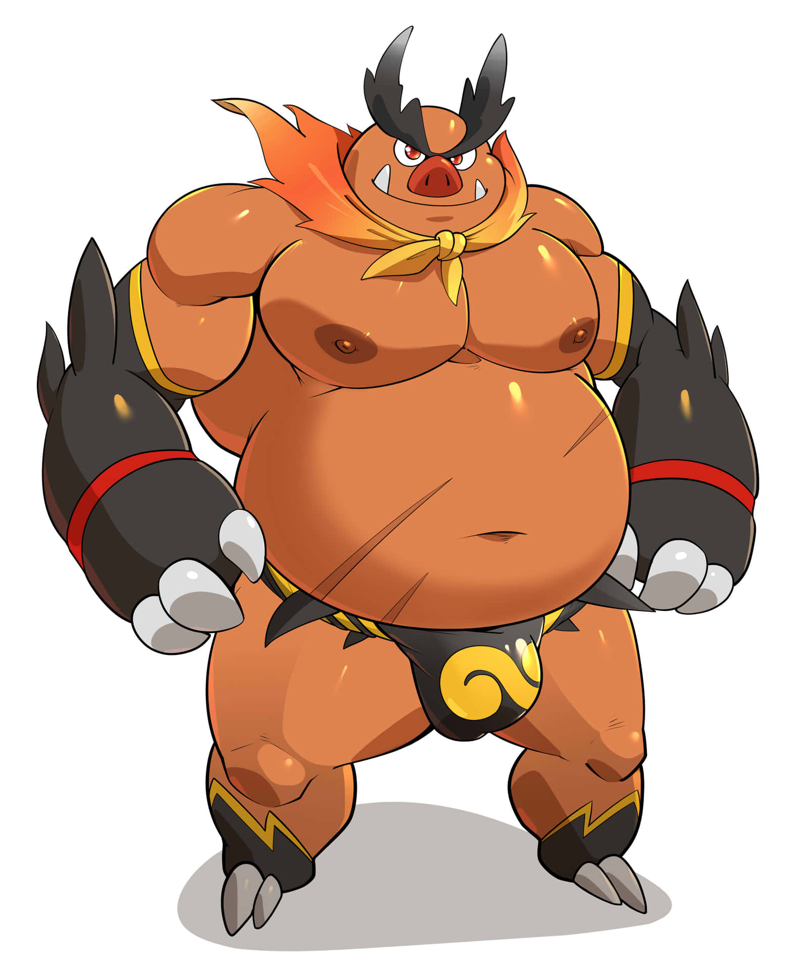 Comical Art Of Emboar Background