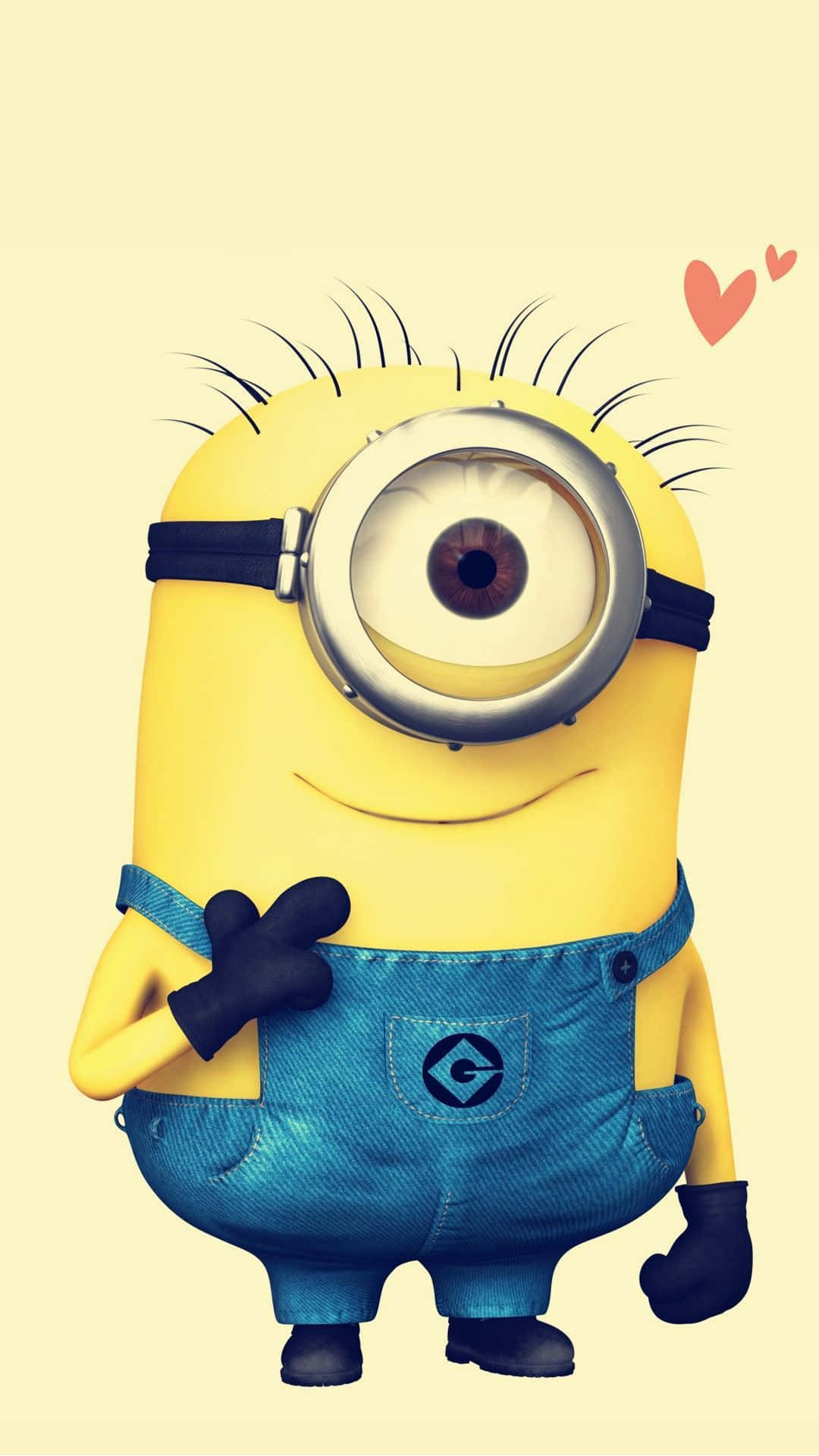 Comical Minion Carl From Despicable Me On Pastel Background - Iphone Wallpaper