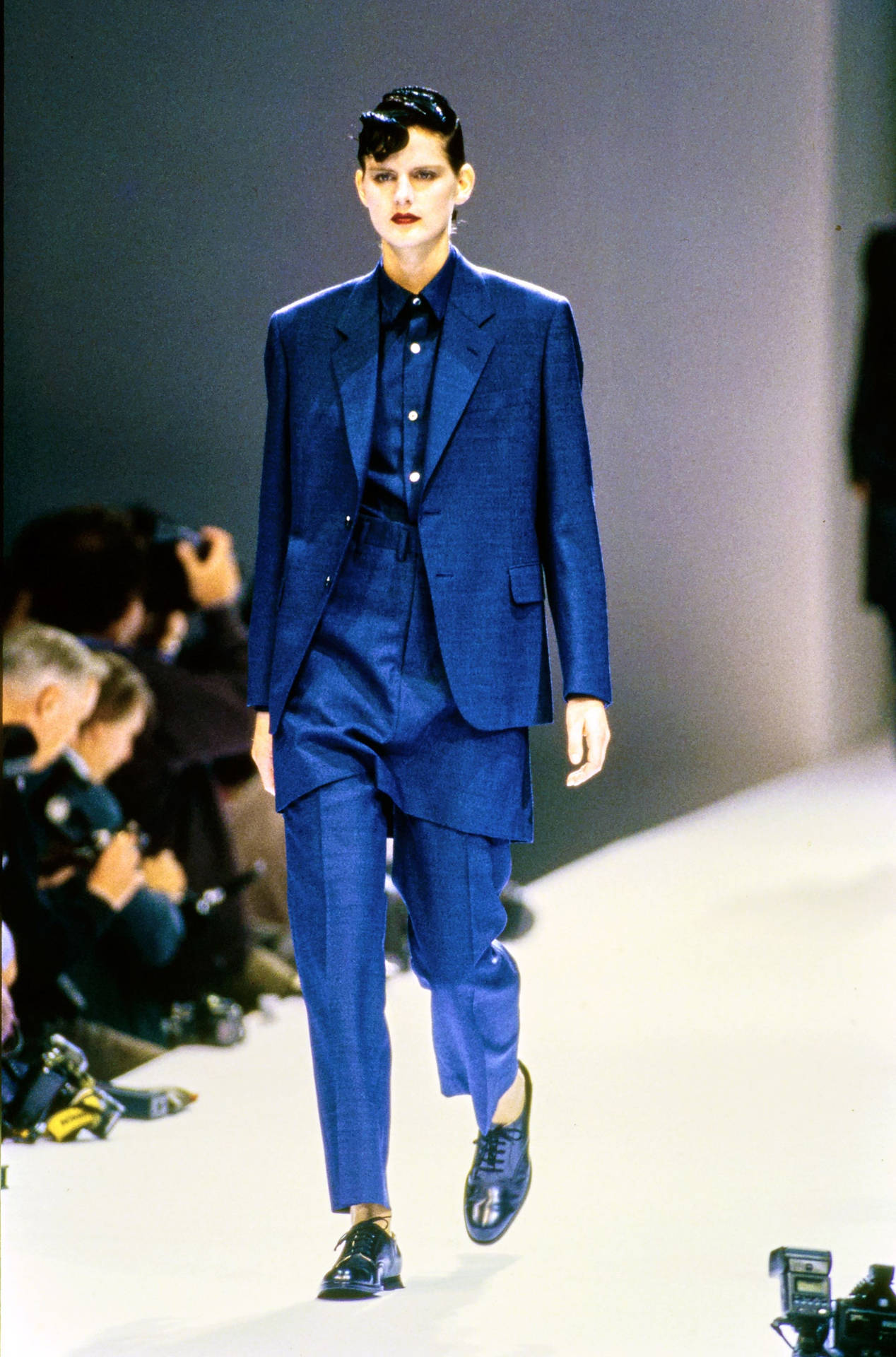 Comme Des Garçons Blue Formal Attire Background