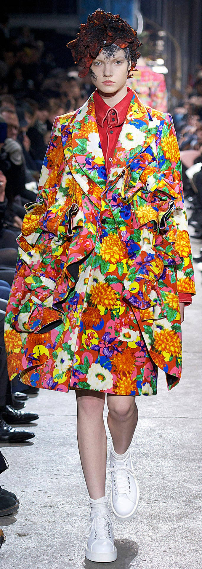 Comme Des Garçons Colorful Floral Outfit Background