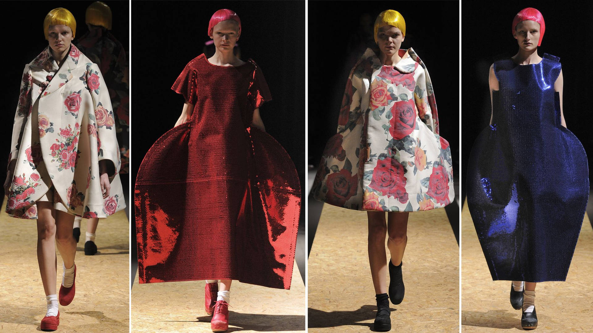 Comme Des Garçons Dresses Collage Background