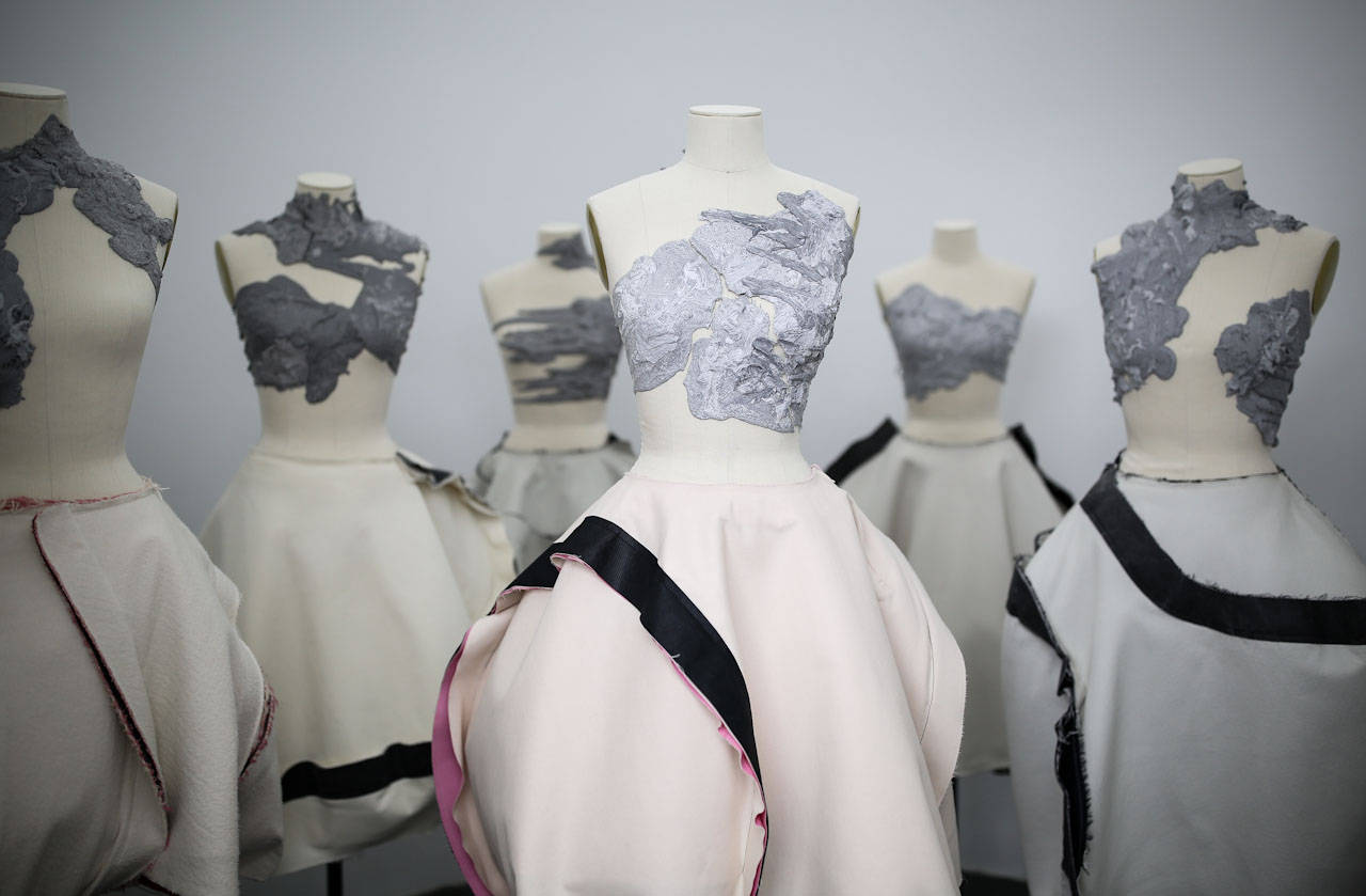 Comme Des Garçons Dresses In Mannequins Background