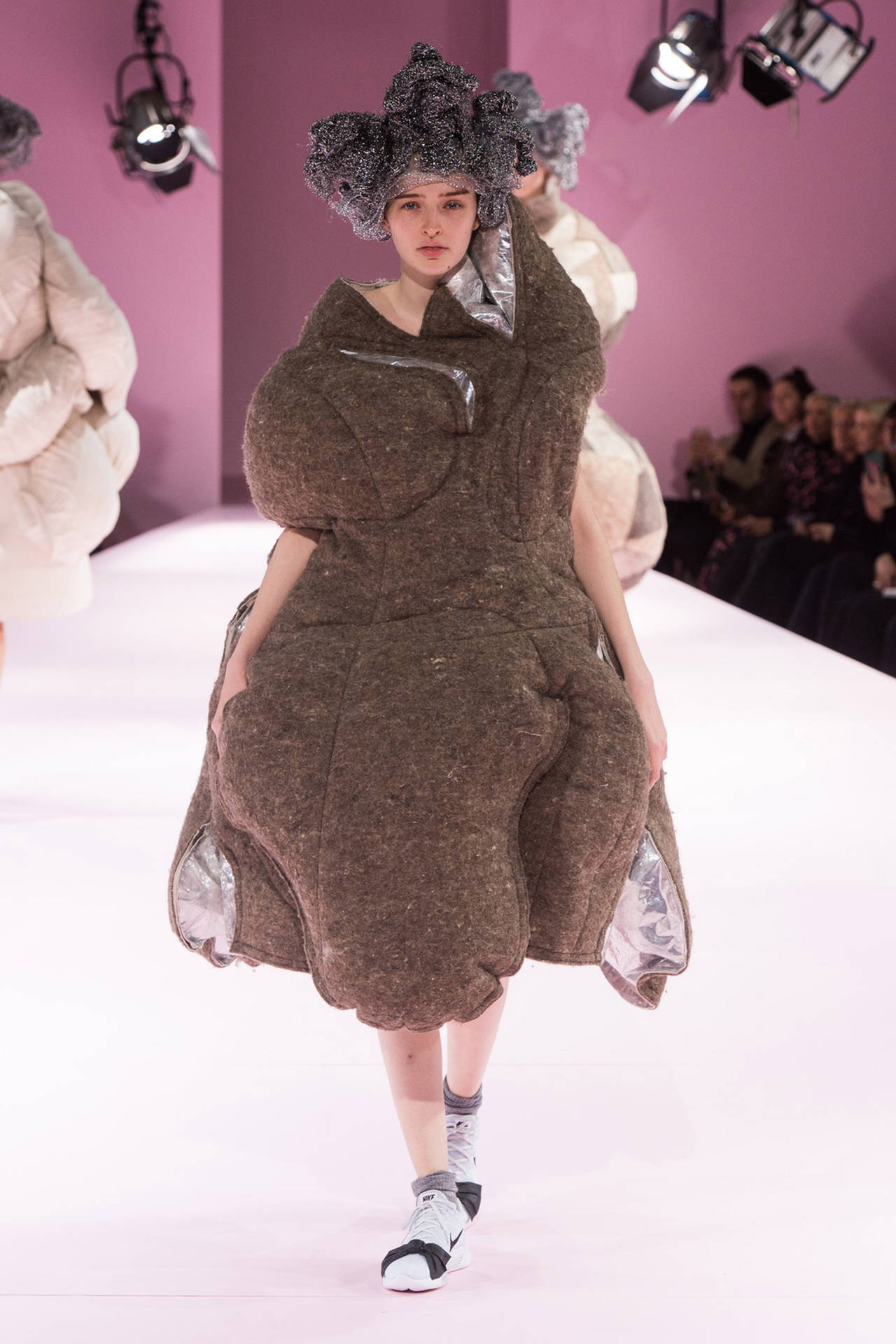 Comme Des Garçons Huge Brown Coat Background