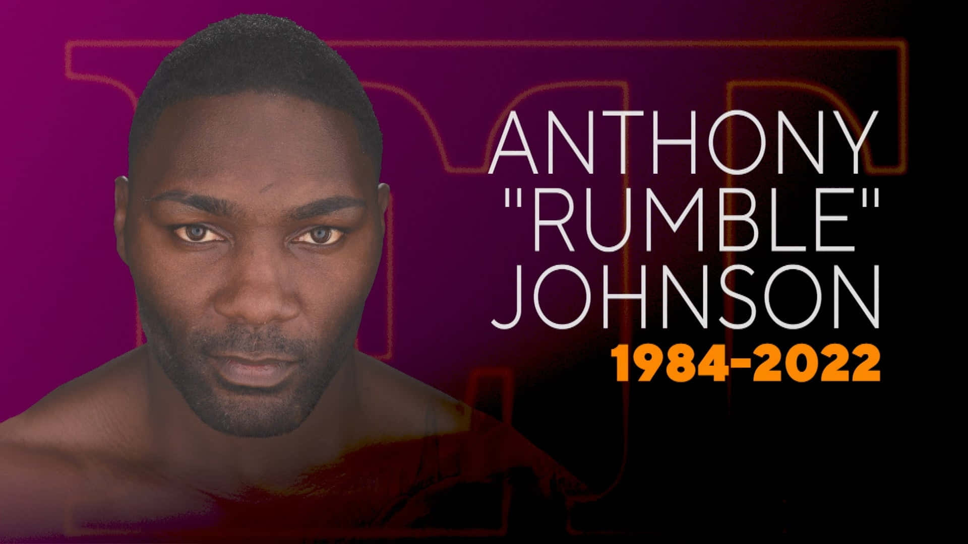 Commemorative Poster Of Former Ufc Champion Anthony Johnson. Background