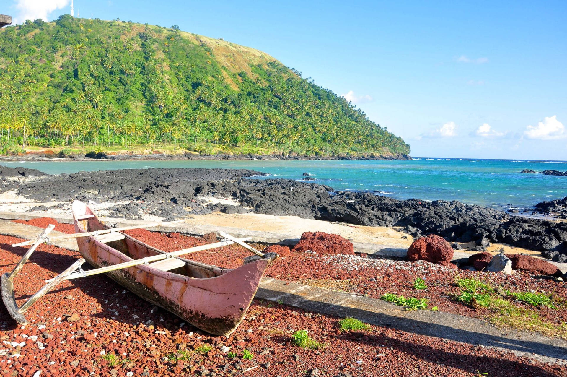 Comoros Island With Boat