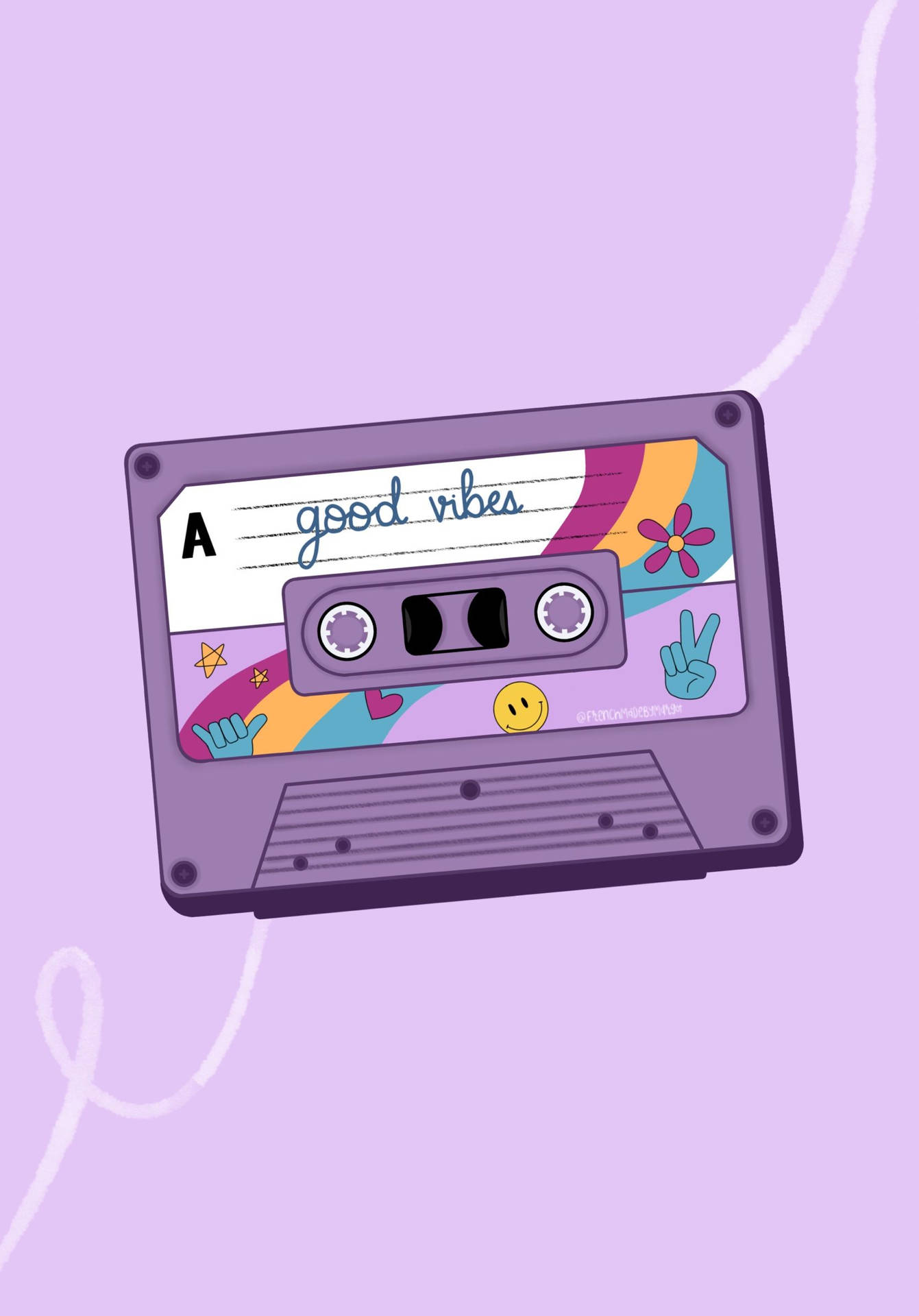 Compact Cassette Music Aesthetic Background