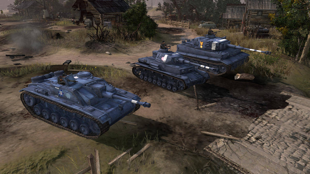 Company Of Heroes 2 Blue Tanks Background