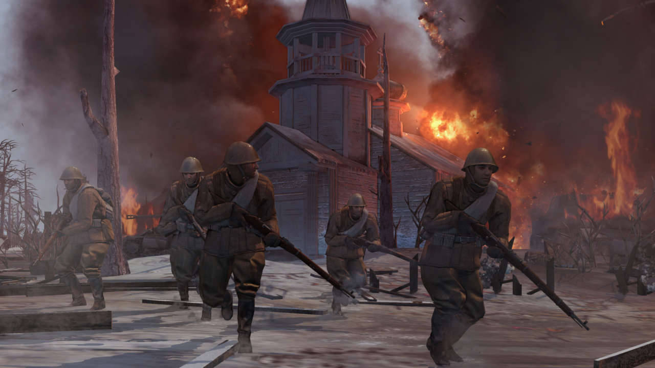 Company Of Heroes 2 Burning Church Background