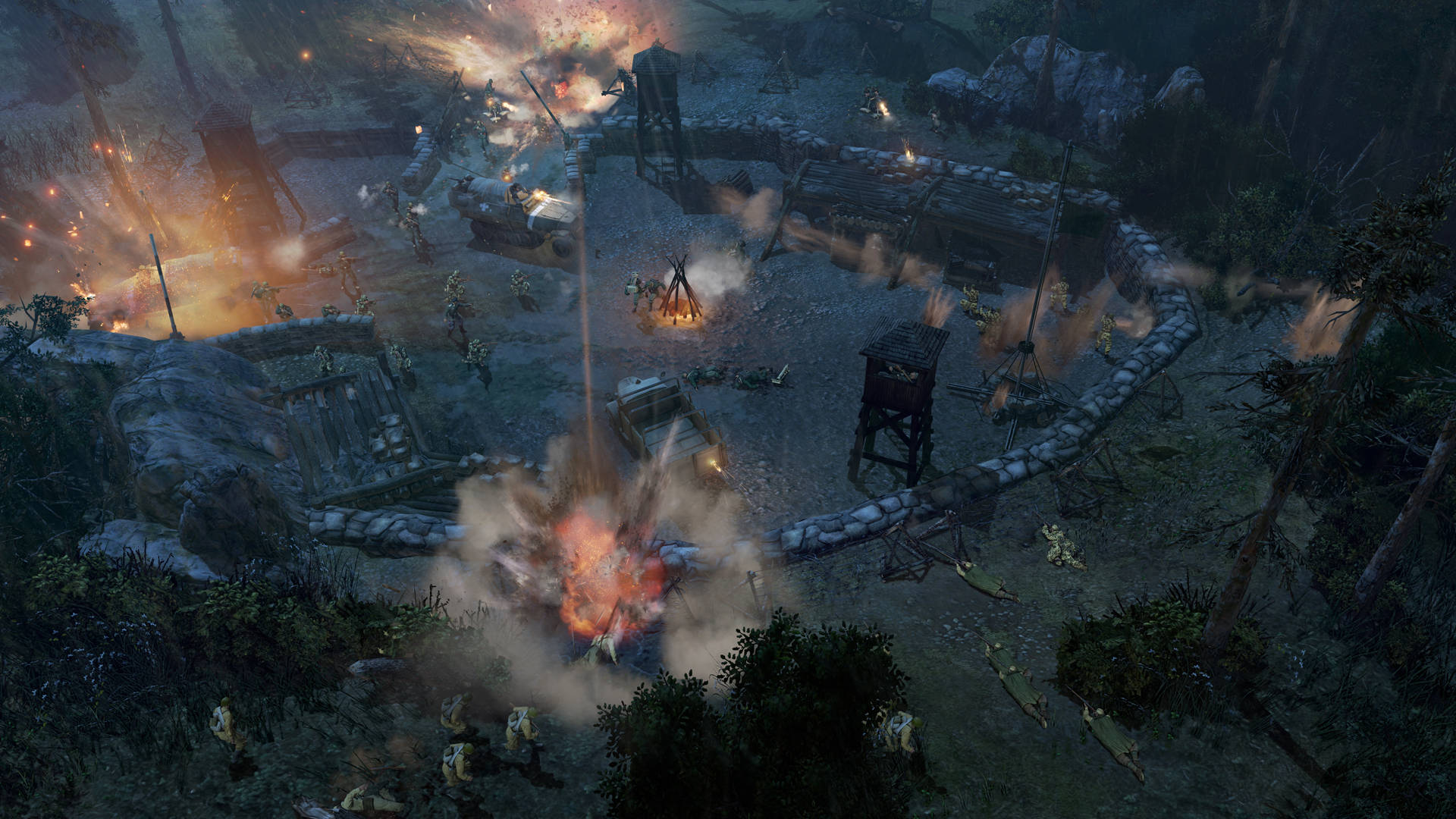 Company Of Heroes 2 Night Combat Background