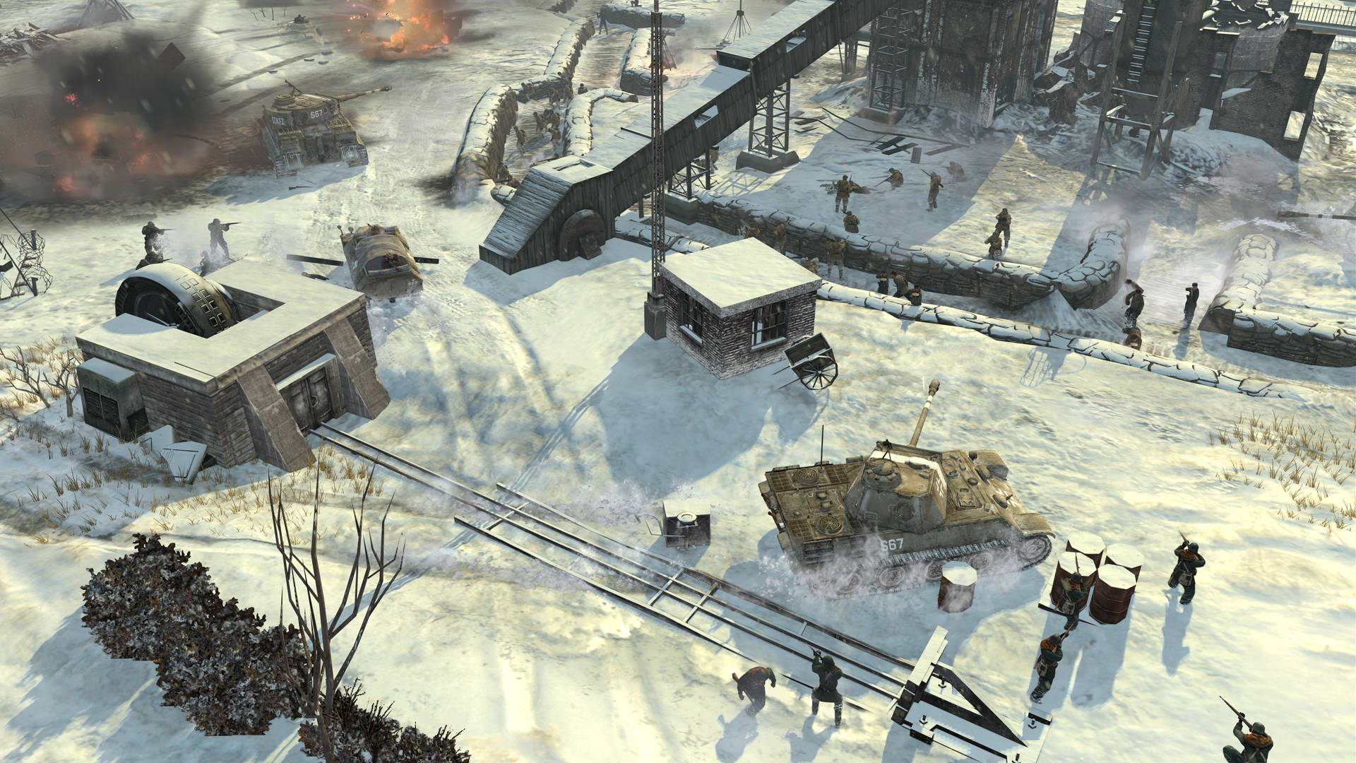 Company Of Heroes 2 Snow Trenches Background