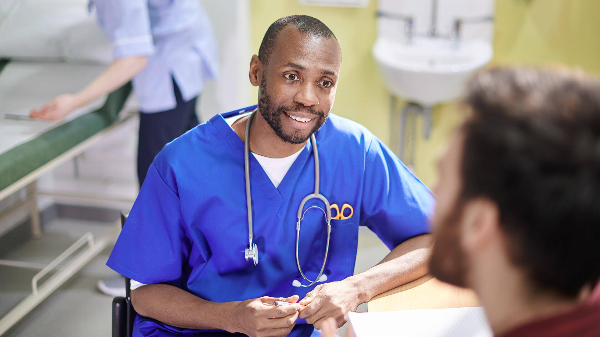 Compassionate Care - Nurse Assisting Patient