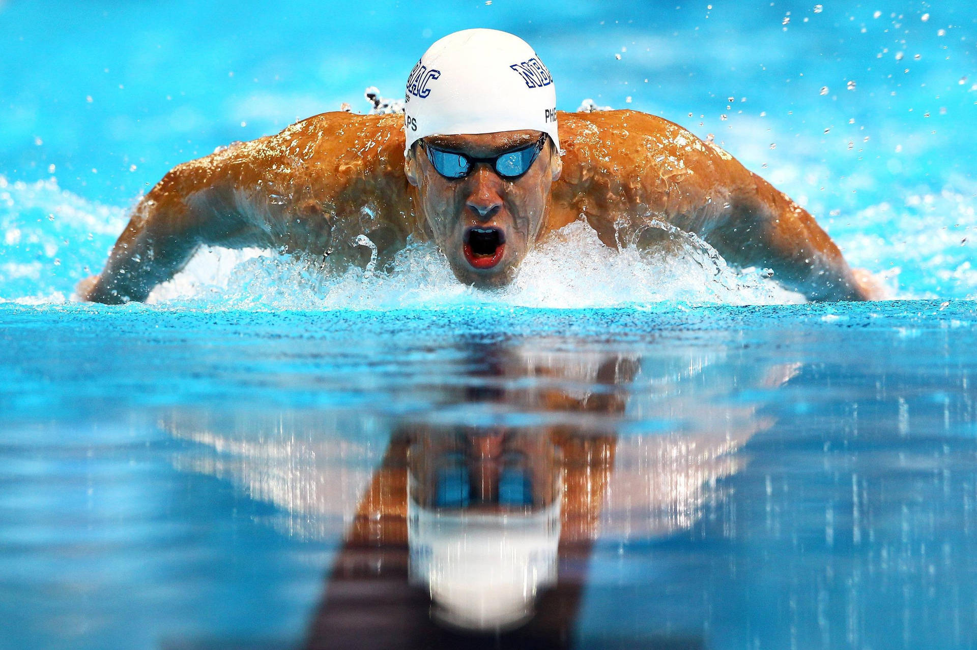 Competitive Michael Phelps Background