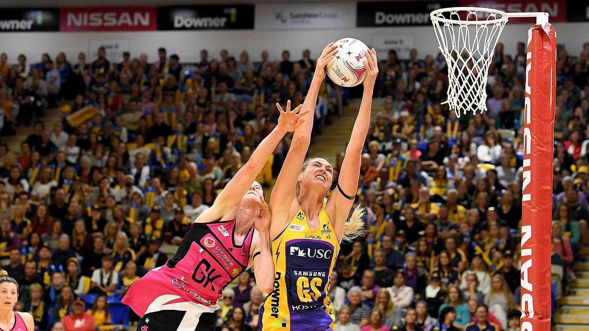 Competitive Team Spirit In Netball Game