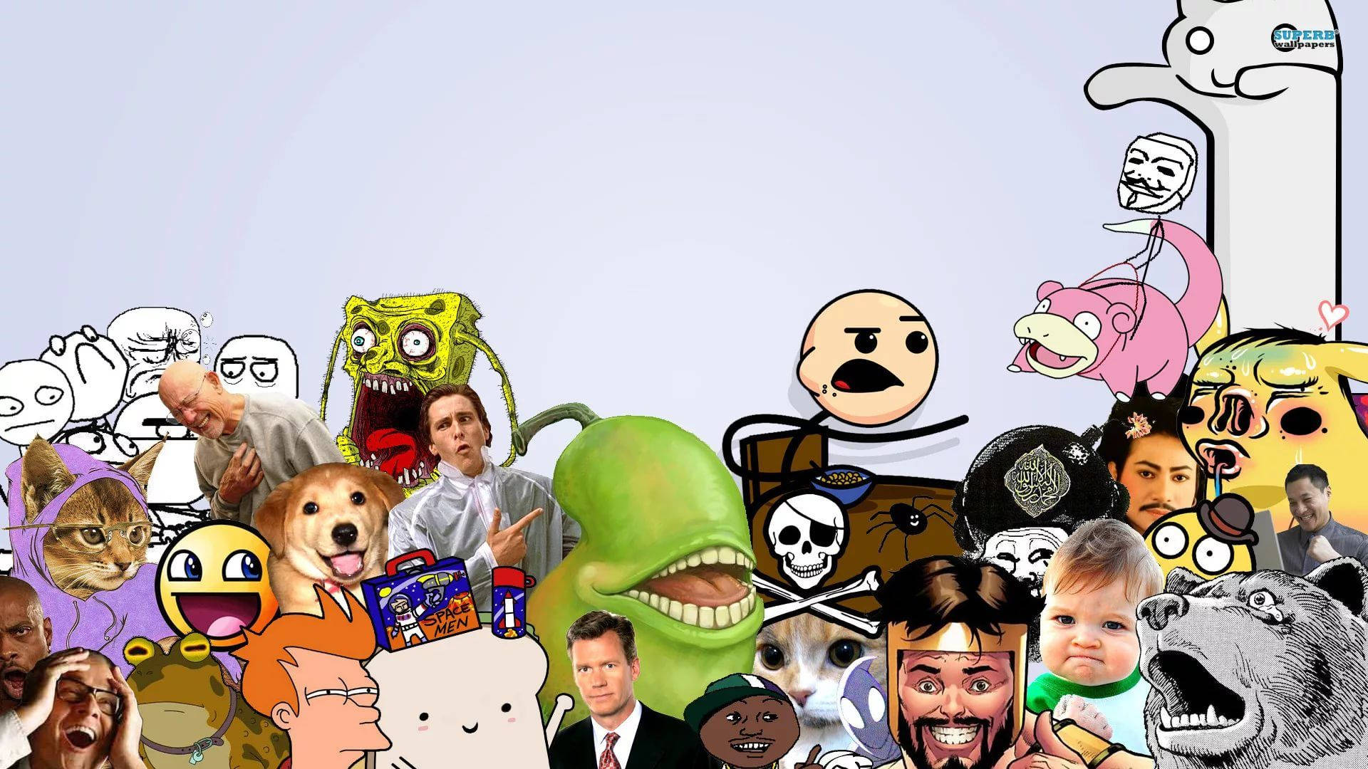 Compilation Of Meme Characters Background