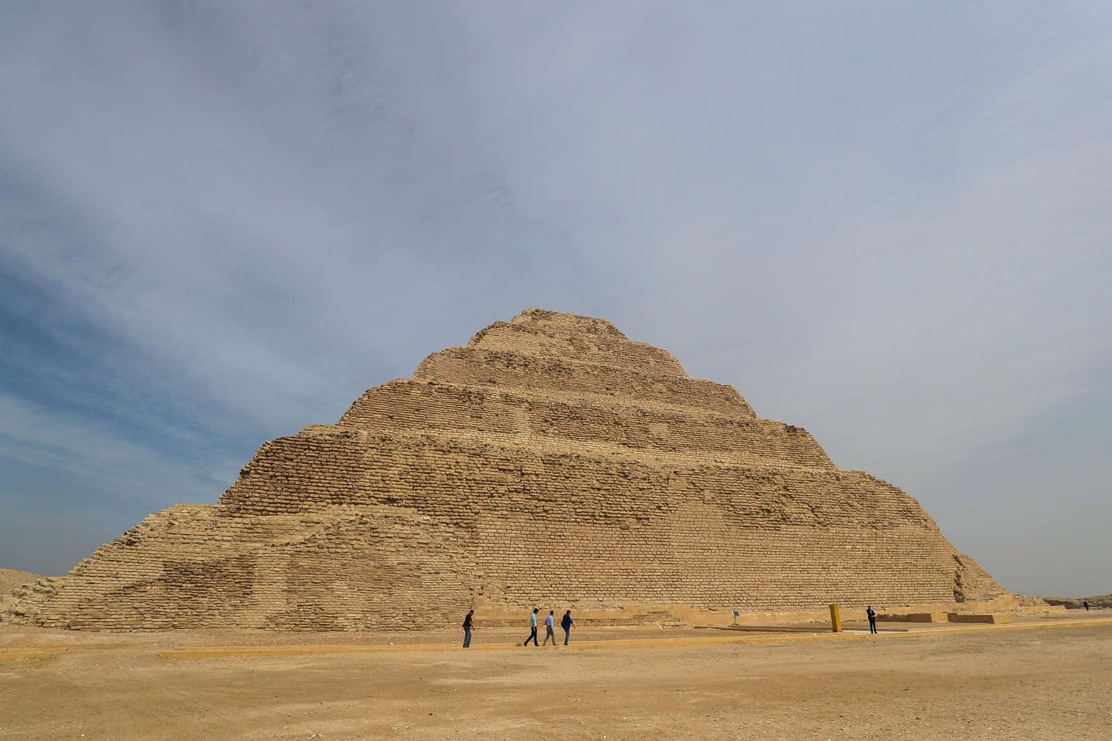 Complete View Of Saqqara Pyramid Background