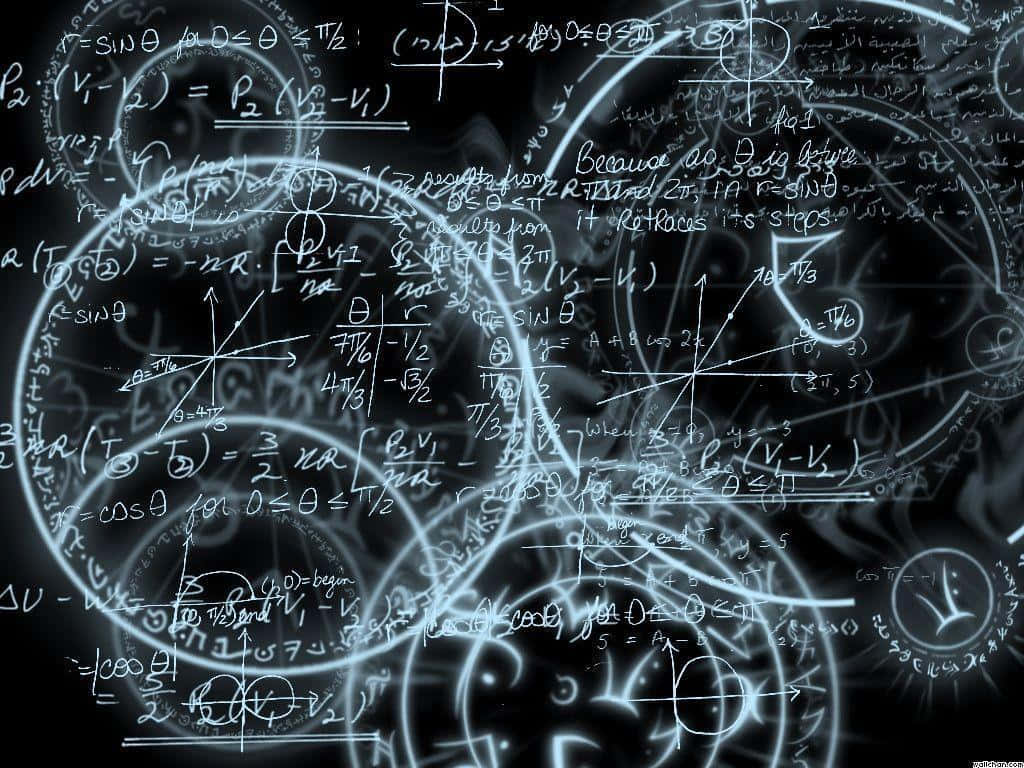 Complicated Equations Circles Background