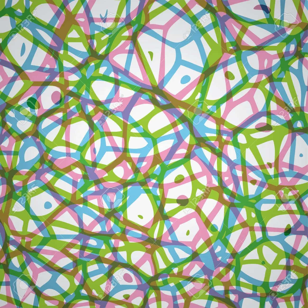 Complicated Green Pink Lines Background