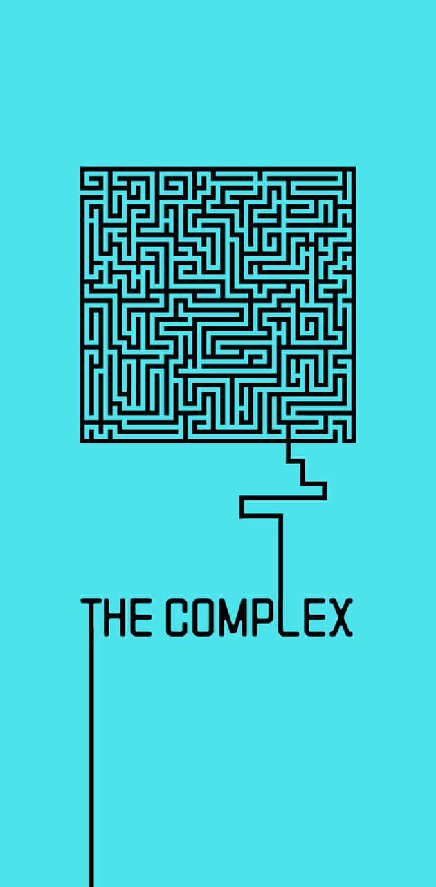 Complicated Maze Blue Background