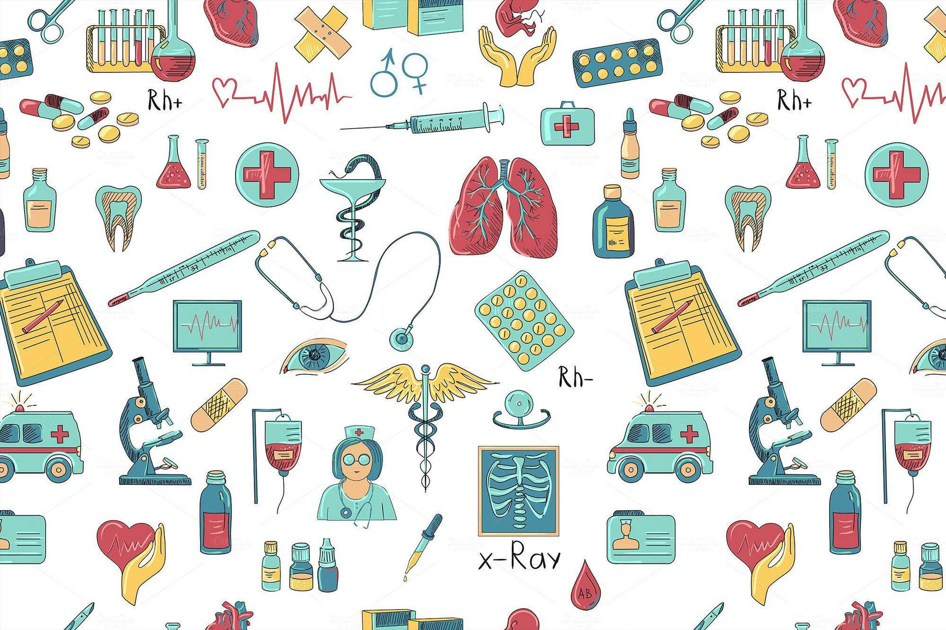 Comprehensive Medical Icon Set Background